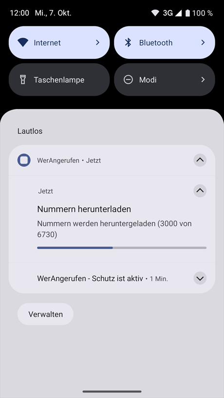 Download der Nummerndatenbank